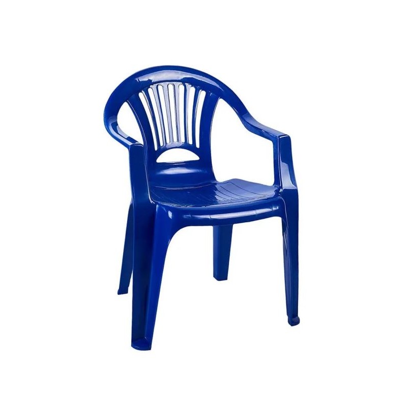 Кресло пластиковое "Луч" синее - фото - 1