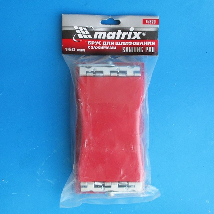Брусок для шлифования 160*85мм пластиковый MATRIX - фото - 1