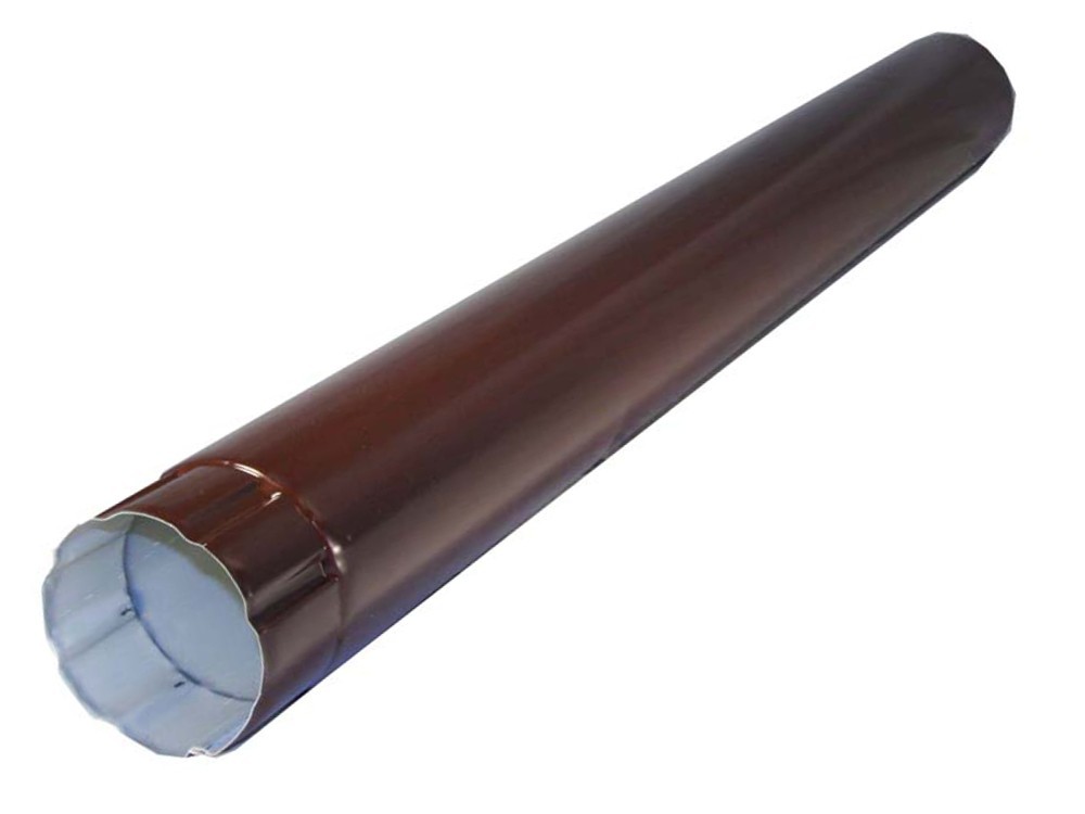 Труба водосточная металл D-100mm RAL 8017 коричневый 2000мм - фото - 1