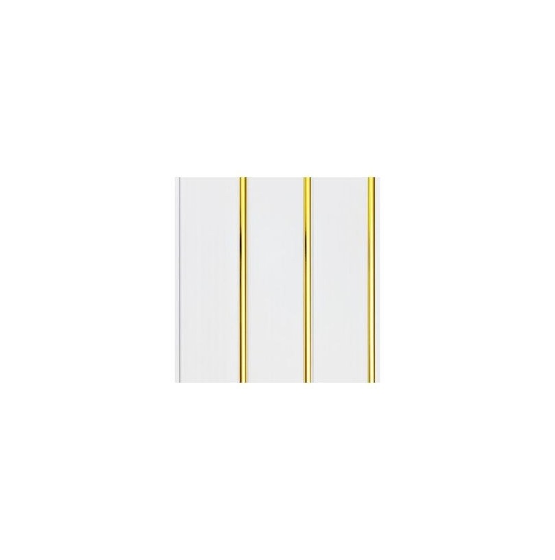 Панель ПВХ Грин Лайн, Софито золото (0,72м²) 8мм 3,0*0,24 - фото - 1