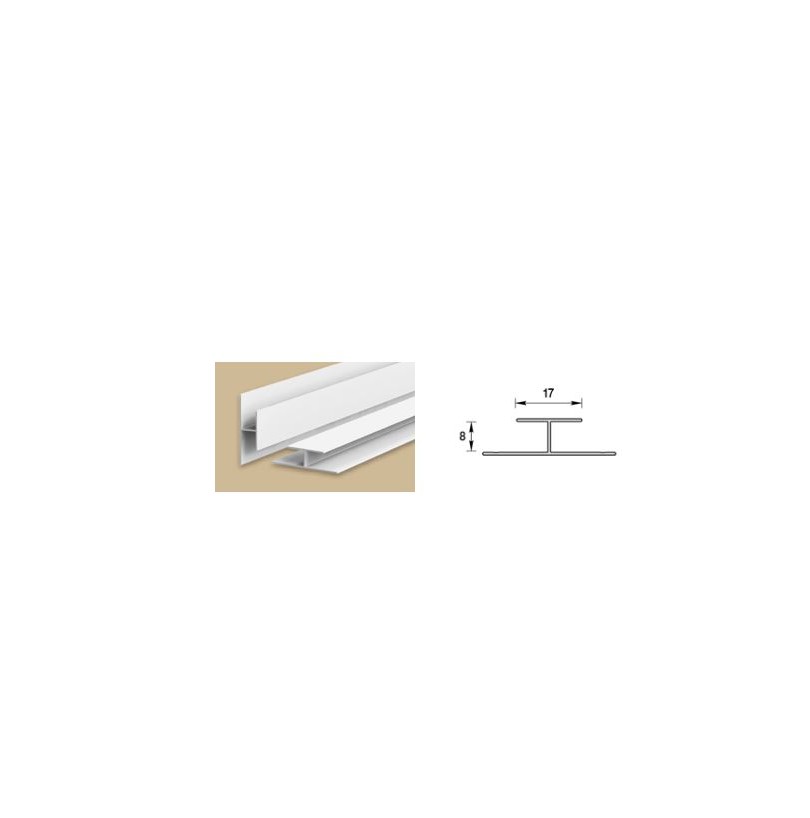 Профиль ПВХ "Н" 8*3000мм "Идеал Ламини", 001 Белый (25) - фото - 2
