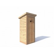 Туалет дачный 1000*1000мм "Односкатный" (крыша металл) - фото - 1