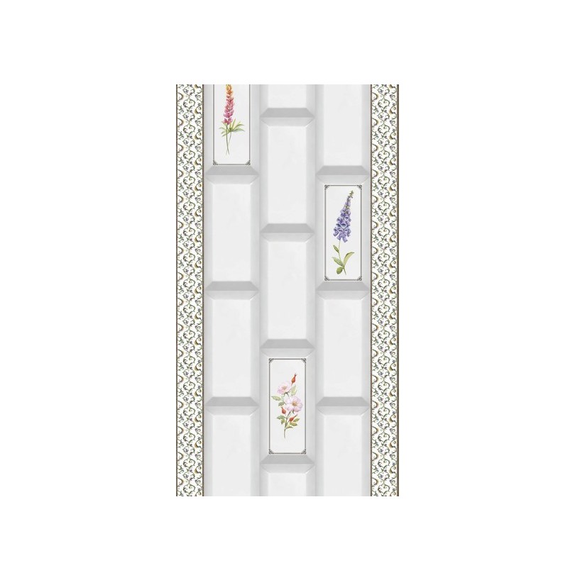 Панель ПВХ Грин Лайн, Белая плитка №642 (0,675м²) 8мм 2,7*0,25 - фото - 1