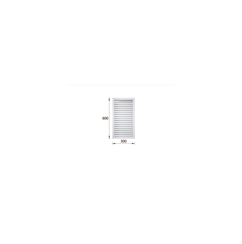 Решетка радиаторная 600х300мм "Идеал", 001 Белый* - фото - 1