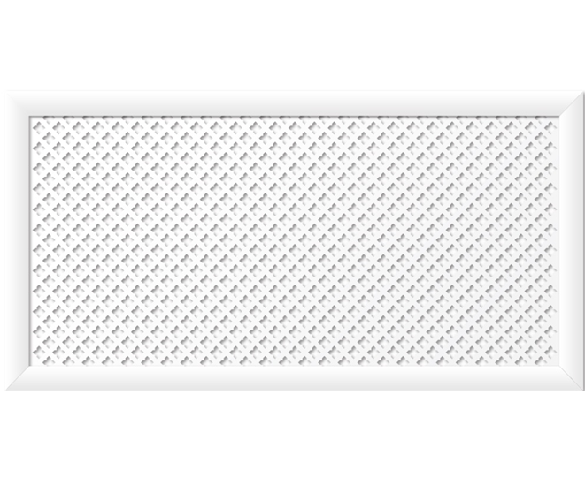 Экран для радиатора 120х60 см Готико белый STELLA - фото - 1