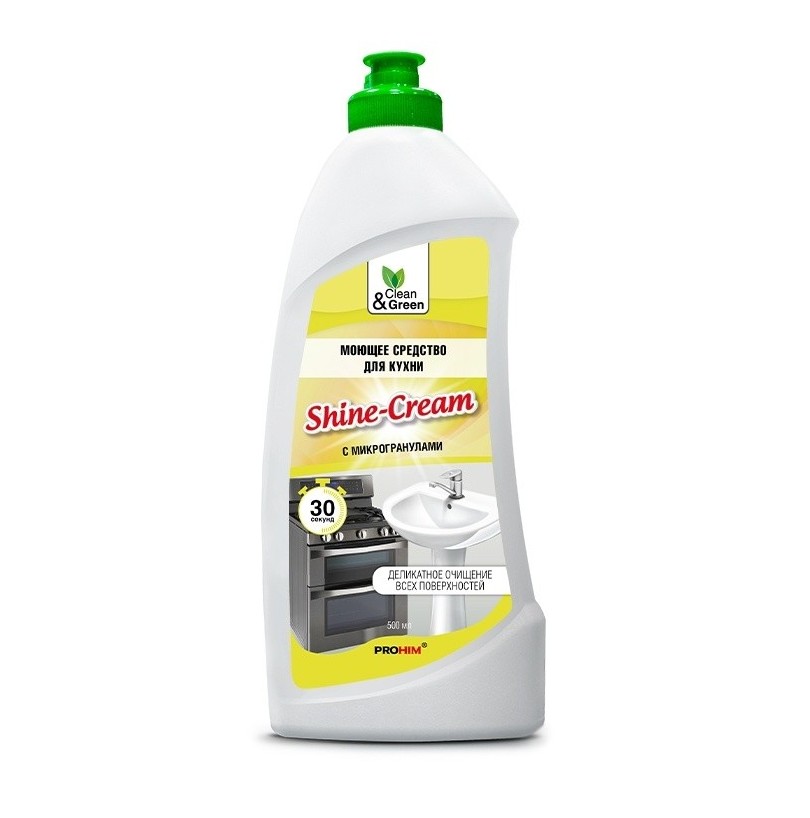 Моющее средство для кухни "Shine-Cream" Clean&Green (антижир) 500мл - фото - 1