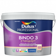 Краска в/д для стен и потолков, Dulux Professional Bindo 3 глубокоматовая база BW (св/колер) 9л - фото - 1