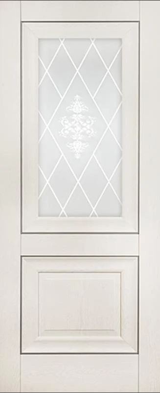 Дверь межкомнатная остекленная/декор. модель №62 900*2000 Пвх, Дуб айвори - фото - 1