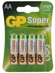 Батарейка щелочная GP Super 15A LR6/316 BL4 AA (4шт.)* - фото - 1