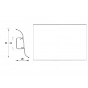 Плинтус напольный 55мм 2,2м Идеал Классик, 001 Белый - фото - 1