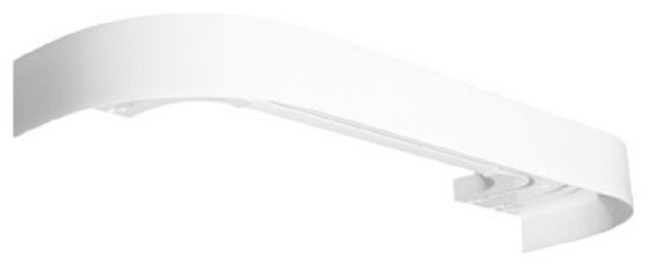 Карниз пластиковый Галант 7см с поворотами 3,0 двухрядный, белый глянец - фото - 1