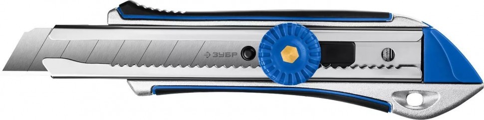 Нож 18 мм, с винтовым фиксатором, металлический Титан-В Профессионал ЗУБР - фото - 1