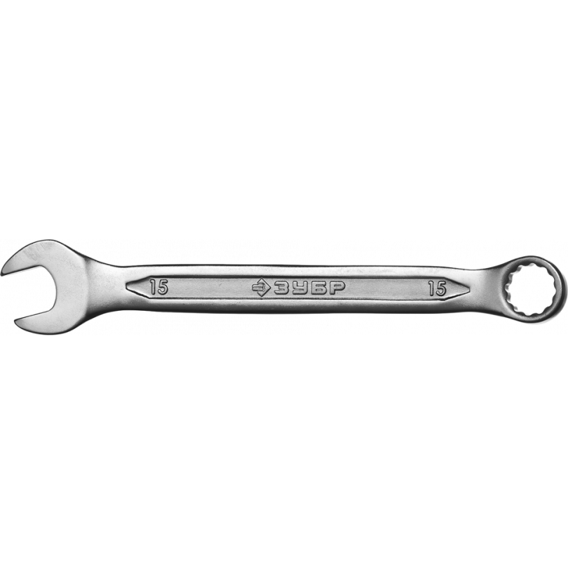 Ключ комбинированный, 15 мм, гаечный Профессионал ЗУБР - фото - 1