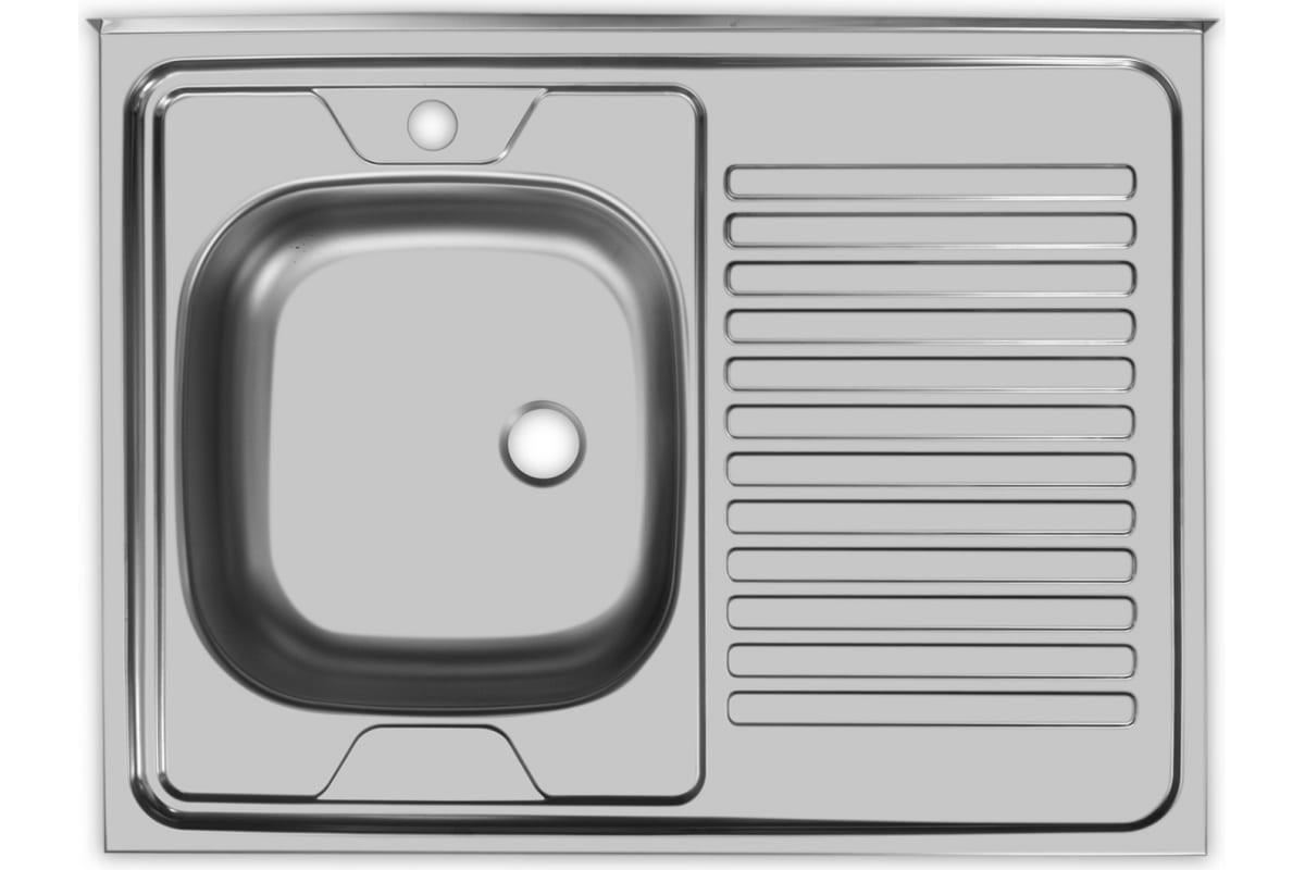 Мойка кухонная прямоуг. UKINOX STD800*600 левая накладная, нерж.сталь* - фото - 1