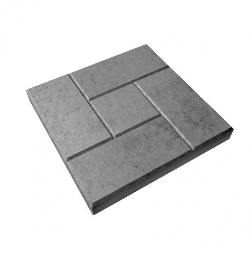 Плитка бетон 300*300*30мм "Калифорния" серый (228шт/20м²) - фото - 1