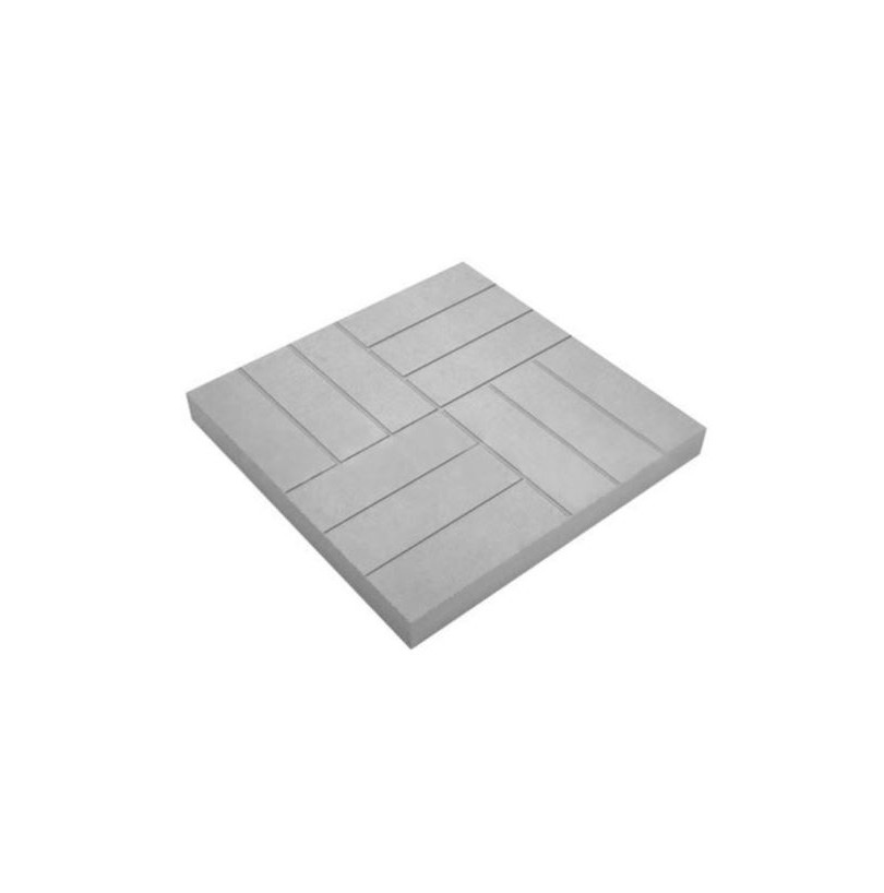 Плитка бетон 500*500*50мм "12 кирпичей" серый (48шт/12м²) - фото - 1