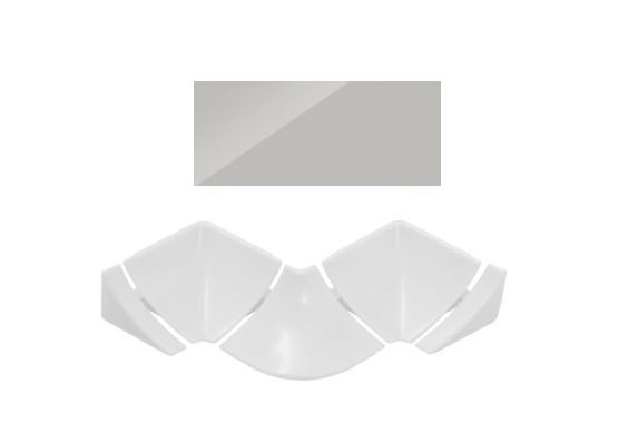 Набор комплектующих к плинтусу для столешницы (5 предметов) Идеал 002 Светло-серый глянцевый - фото - 1