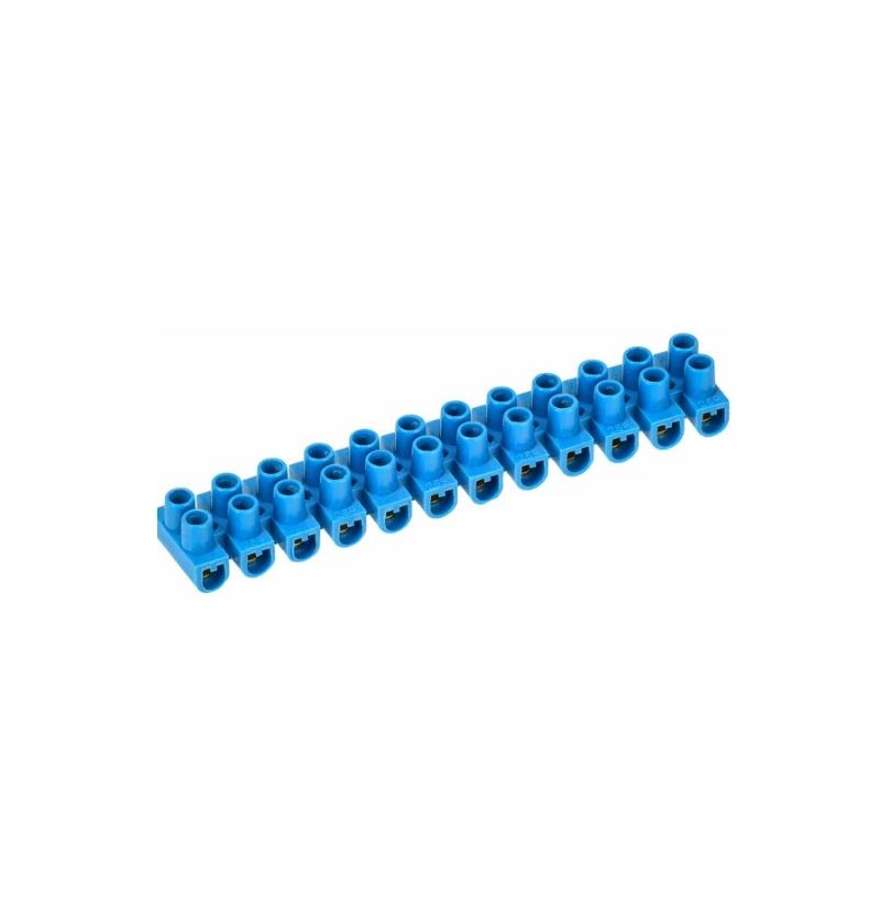 Колодка клеммная ЗВИ-3 н/г 1.0-2.5мм², 12 пар, синие, IEK UZV6-003-04 - фото - 1