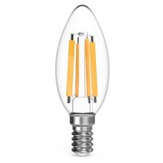 Лампа светодиодная LED 13Вт свеча E14 2700К 1100лм теплый белый, Gauss Filament - фото - 1