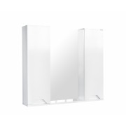 Шкаф зеркальный Римини-80 (Белый глянец) 800*732*145 - фото - 1