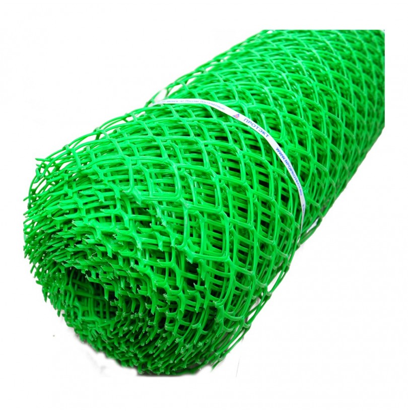 Садовая решетка для палисадника ПЭ 10*0.5м (яч35*35мм) зеленый - фото - 1