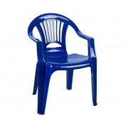 Кресло пластиковое "Луч" синее - фото - 1