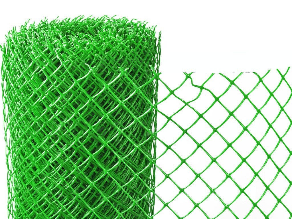 Заборная решетка ПВХ 10*1.5м (яч70*58мм) светло-зеленая - фото - 1