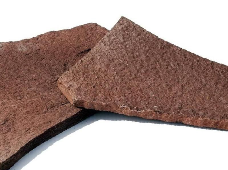Камень песчаник терракотово-красный 20мм (35м² поддон) - фото - 1