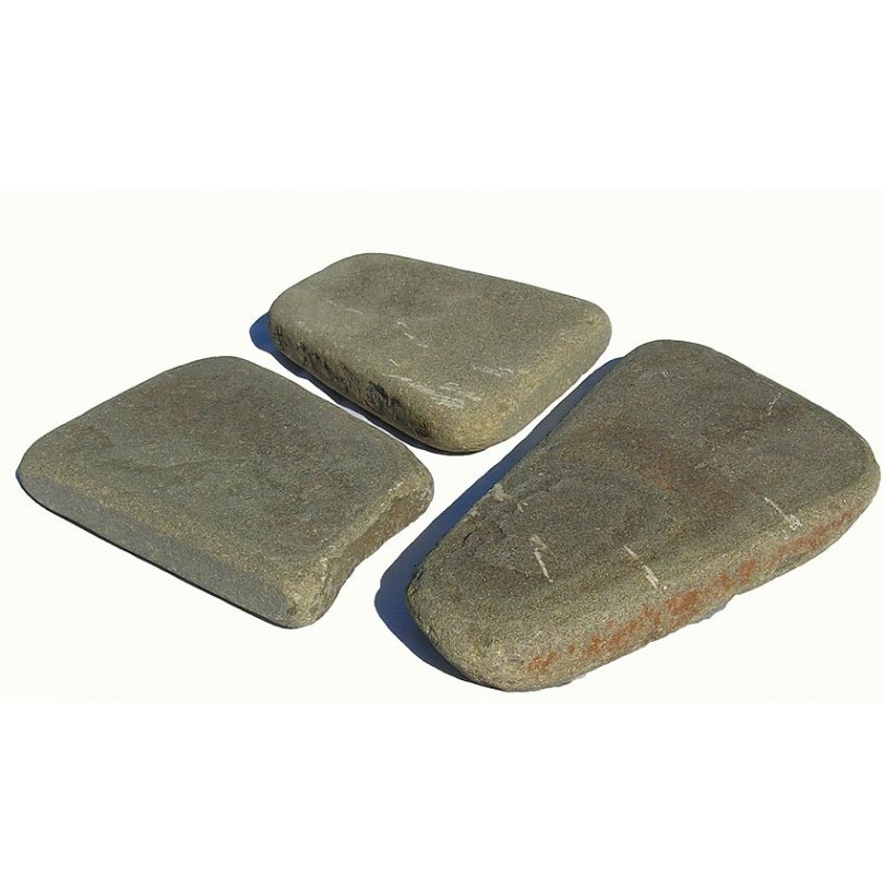 Камень песчаник галтованный серо-зеленый 20мм (35м² поддон) - фото - 2
