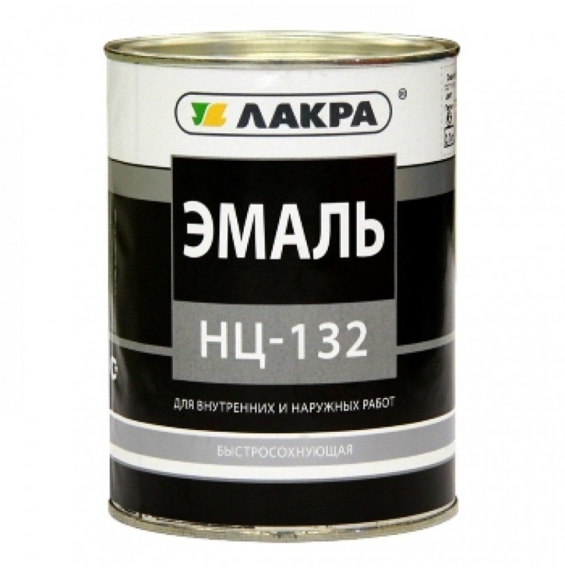 Эмаль НЦ-132 черная 0,7 кг ЛАКРА - фото - 1