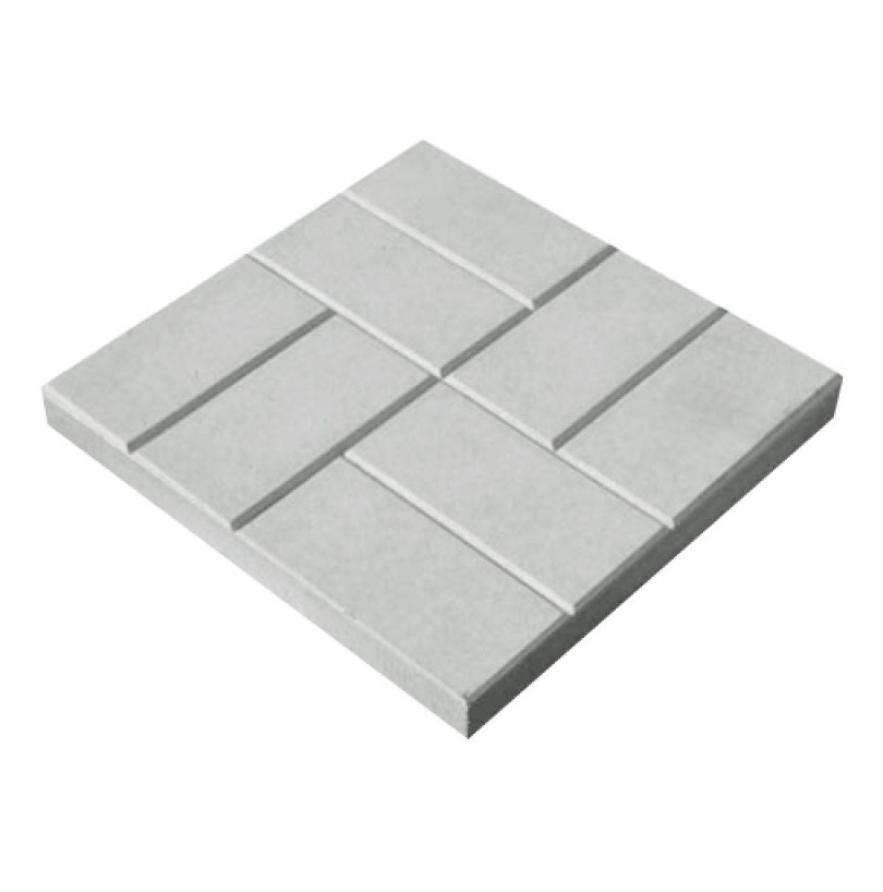 Плитка бетон 400*400*50мм "8 кирпичей" серый - фото - 1