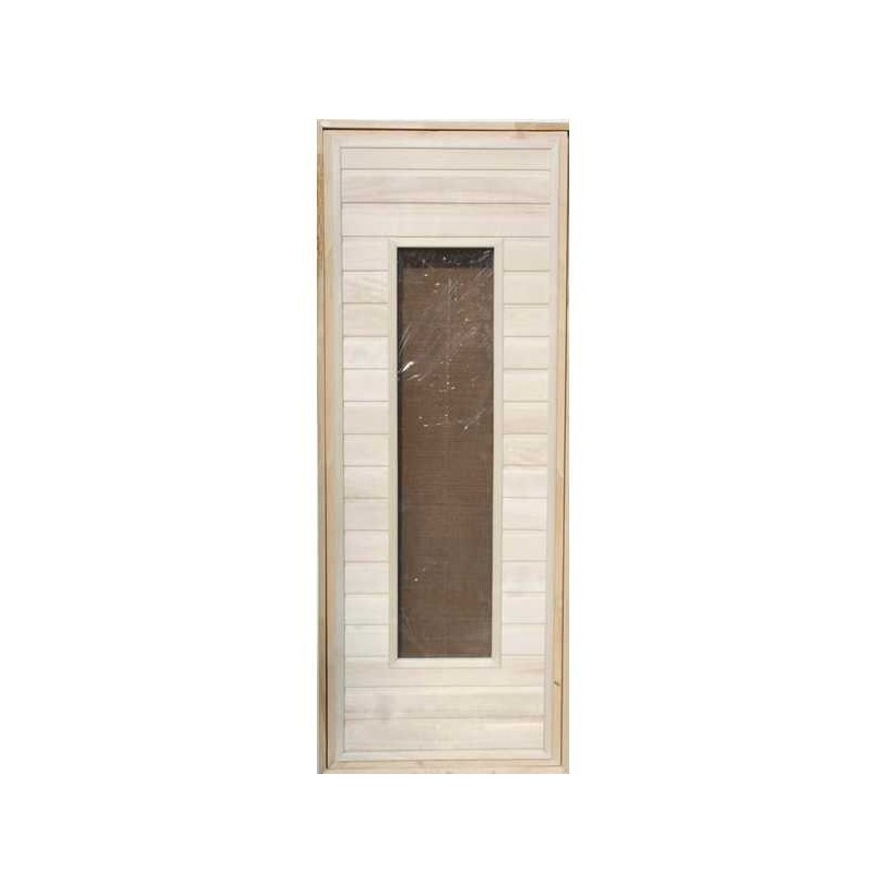 Дверь банная Осина без петель со стеклом - фото - 1