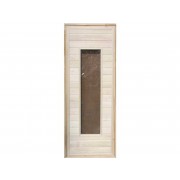 Дверь банная Осина без петель со стеклом - фото - 1