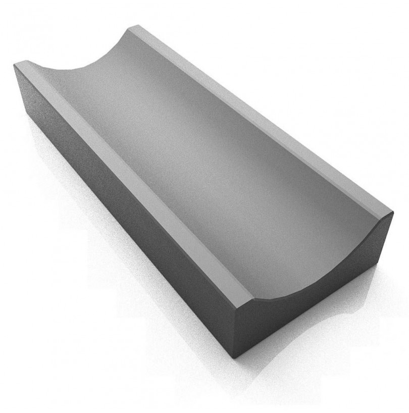 Желоб бетон 500*160мм серый - фото - 1