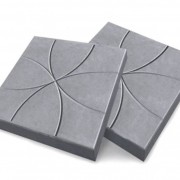 Плитка бетон 300*300*30мм "Цветок" серый - фото - 1