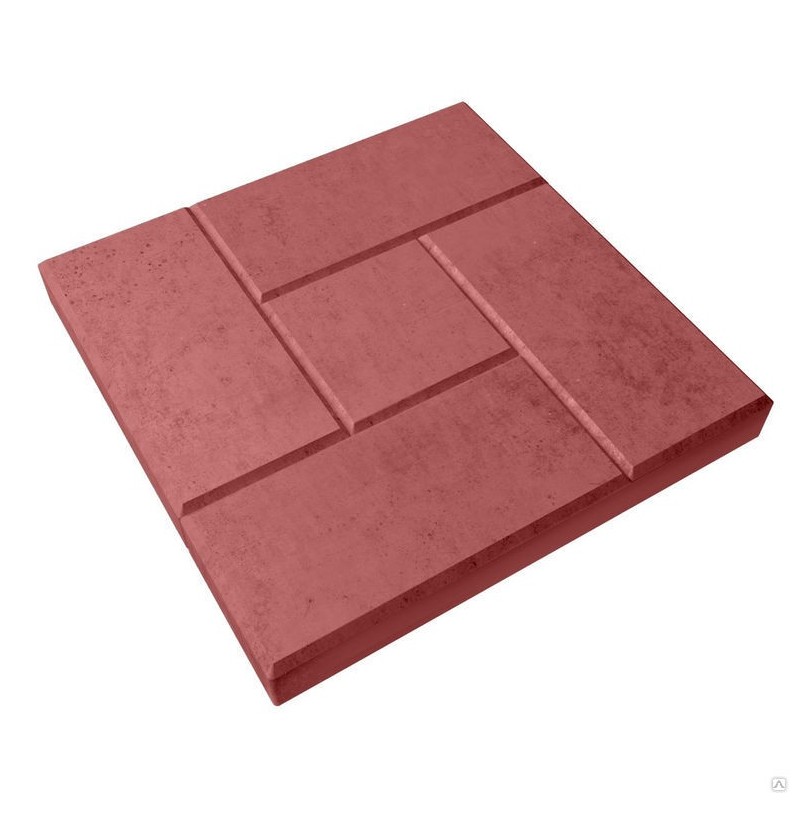 Плитка бетон 300*300*30мм "Калифорния" красный - фото - 1