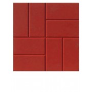 Плитка бетон 400*400*50мм "8 кирпичей" красный
