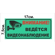 Табличка "Ведется видеонаблюдение" 17*7,5 см - фото - 1