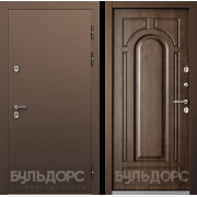 Дверь "Бульдорс TERMO 2" СТАЛЬ-МДФ-22мм цвет Грецкий орех - фото - 1