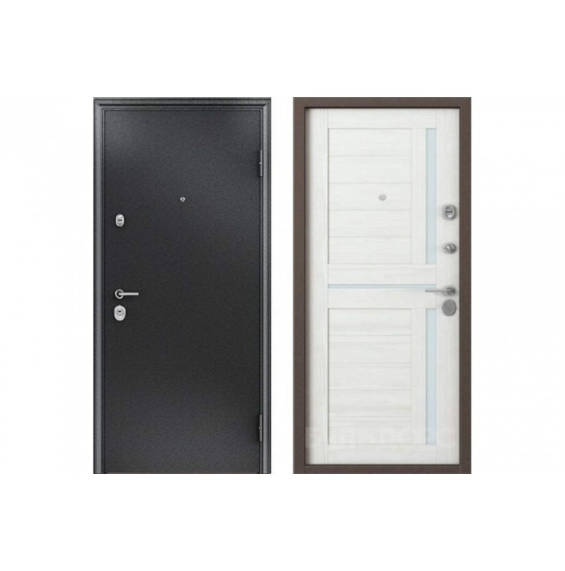 Дверь "Бульдорс 24" СТАЛЬ-МДФ-16мм цвет Дуб Беленый - фото - 1