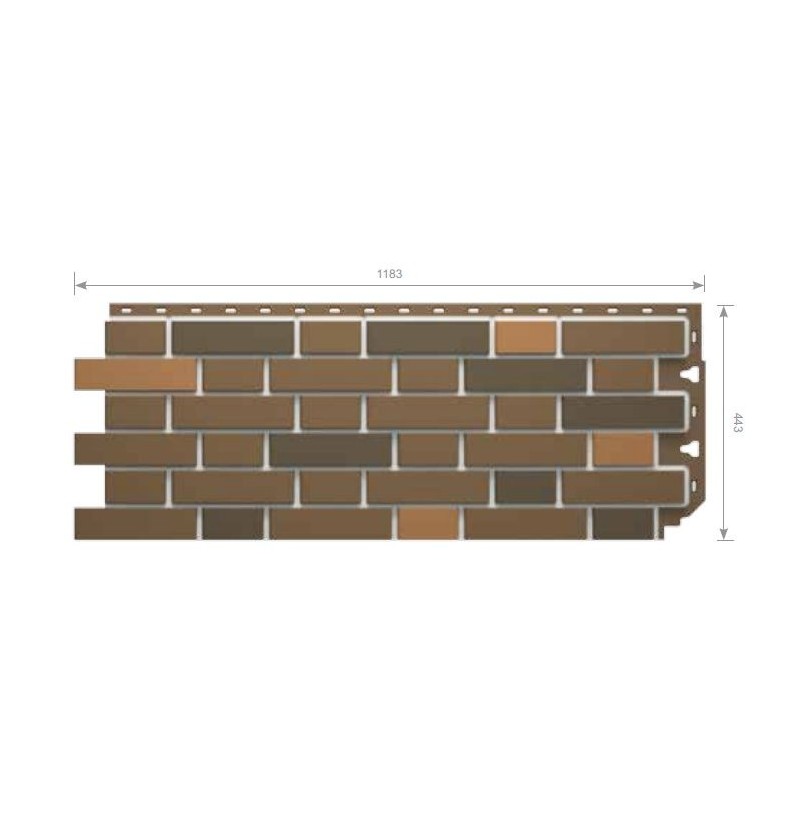 Цокольная панель Flemish (коричневый)1183*443мм 0,52м²(10) DÖCKE - фото - 1