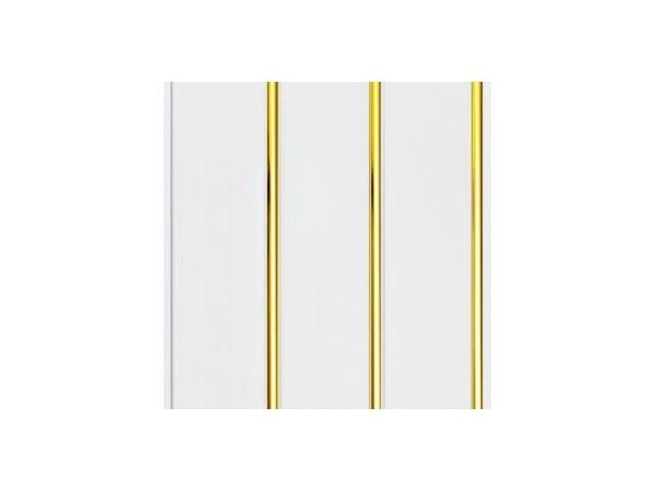 Панель ПВХ Грин Лайн, Софито золото (0,75м²) 8мм 3,0*0,24 - фото - 1