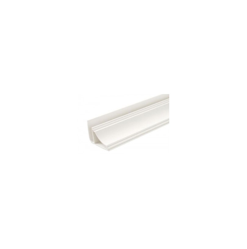 Плинтус потолочный для панелей 8мм 3,0м "Идеал Ламини", 001 Белый - фото - 2