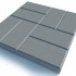 Плитка бетон 400*400*50мм "8 кирпичей" Черный