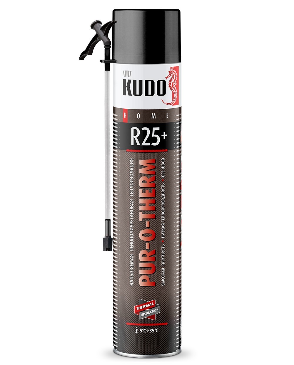 Теплоизоляция напыляемая пенополиуретановая Kudo Home Pur-o-therm R25+, 1000 мл - фото - 1