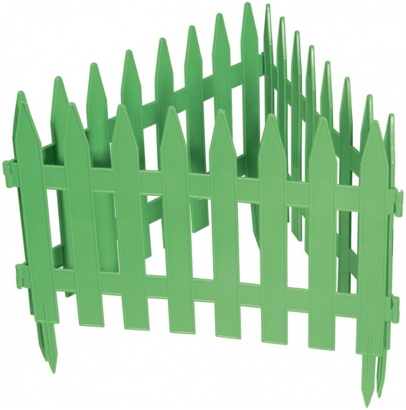 Забор декоративный "Рейка" 28*300см зеленый //Palisad - фото - 1