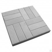 Плитка бетон 500*500*50мм "12 кирпичей" серый - фото - 1