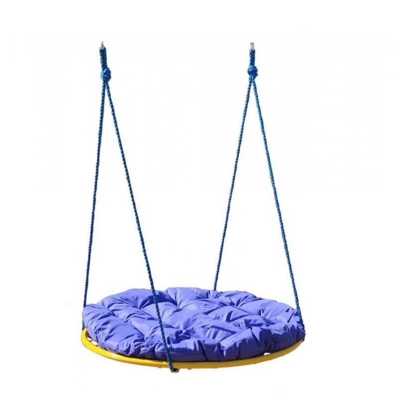 Качели детские Гнездо D600мм (синяя подушка)* - фото - 2