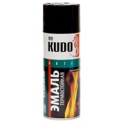 Краска аэрозоль термостойкая KUDO 520мл черная - фото - 1