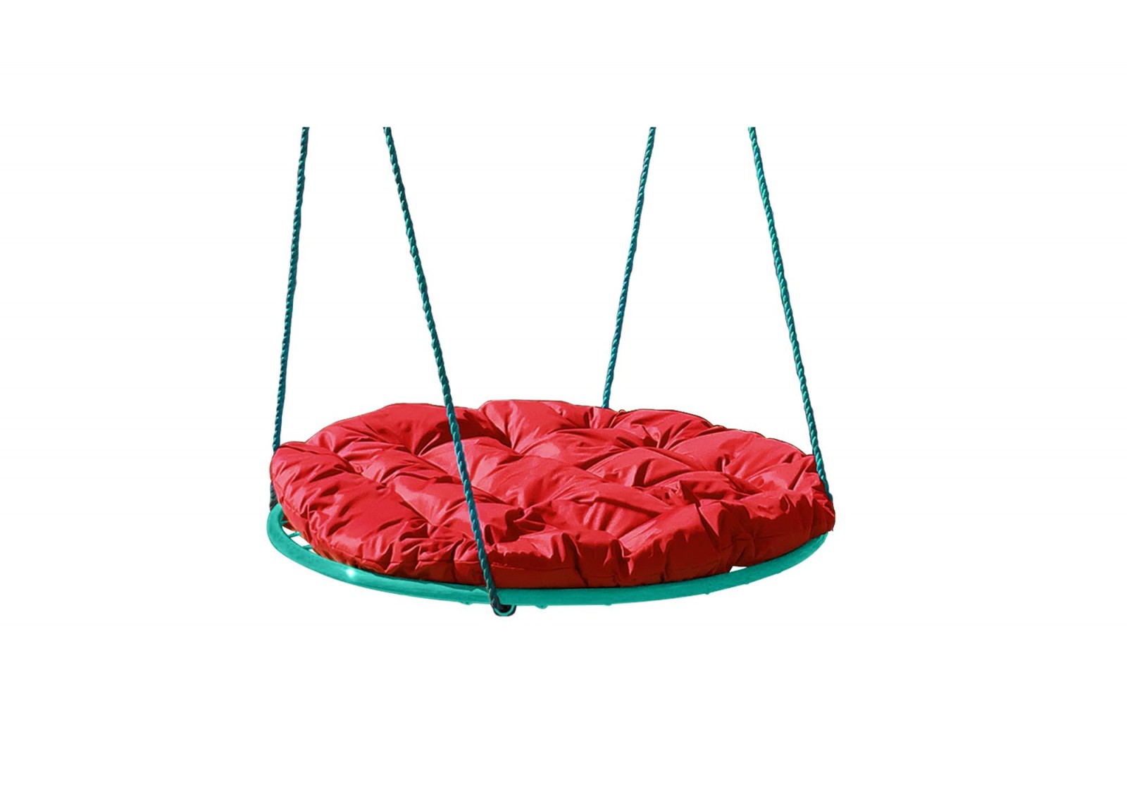 Качели детские Гнездо D800мм (красная подушка) - фото - 1